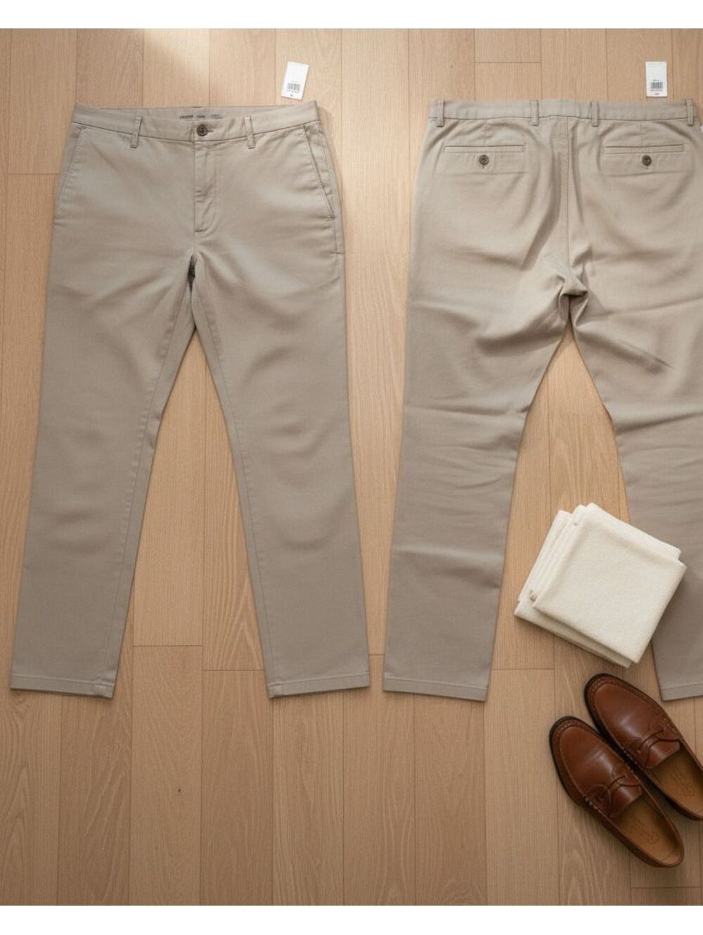 NIP Old Navy Mens 42x32 Rotation Chino Pants Tan Khaki Straight Leg Flex Stretch